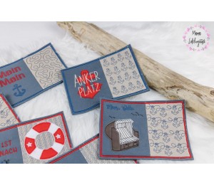 Stickserie ITH Mug Rugs - Maritim 2